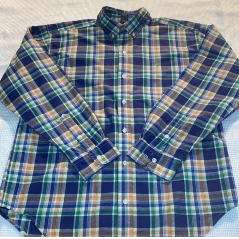 Ralph Lauren boys long sleeve button up Shirt EUC